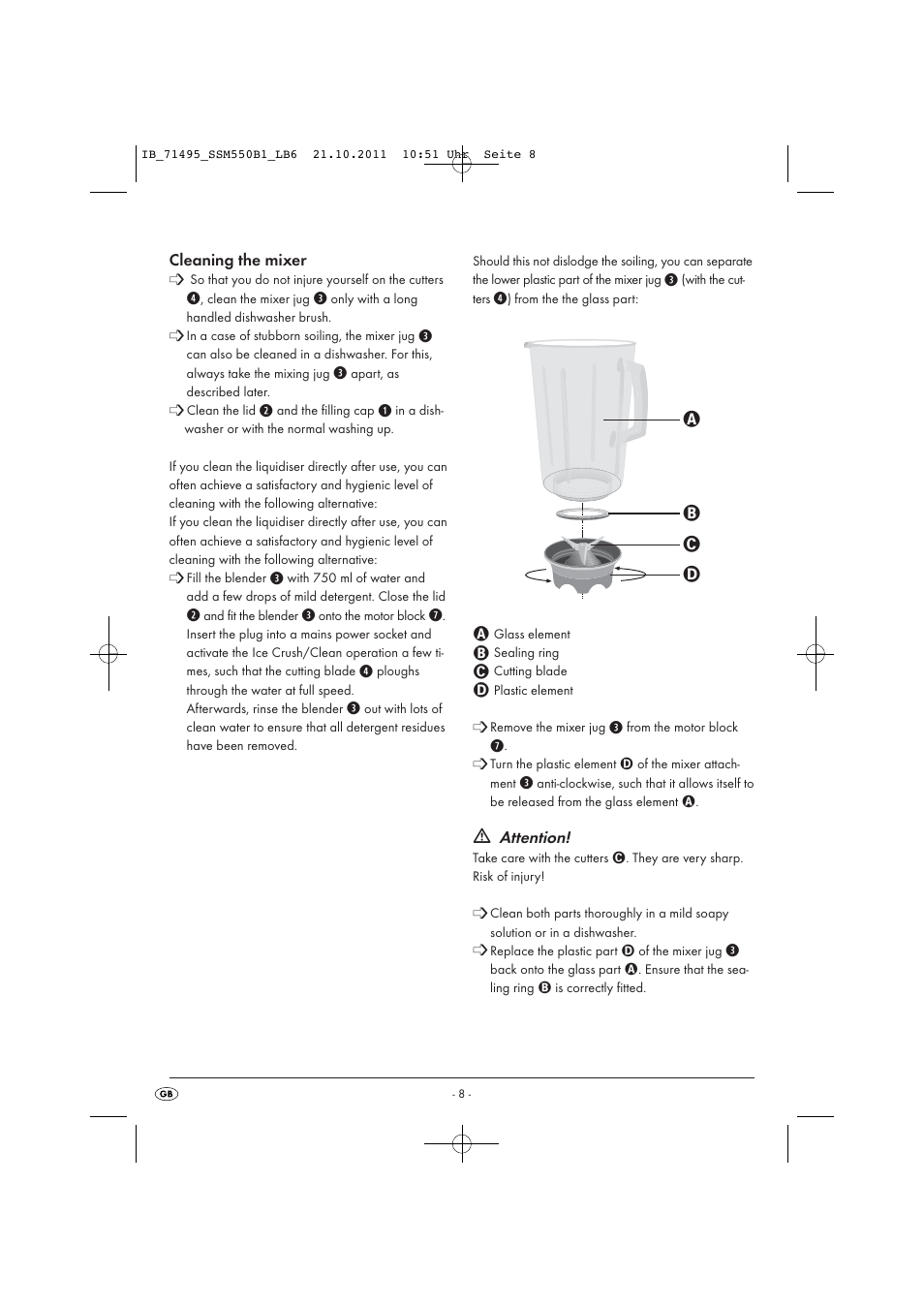 Silvercrest SSM 550 B1 User Manual | Page 10 / 22