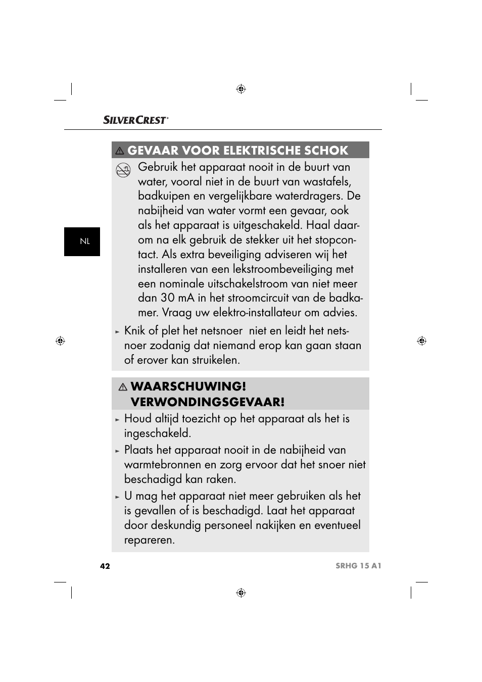 Silvercrest SRHG 15 A1 User Manual | Page 45 / 64