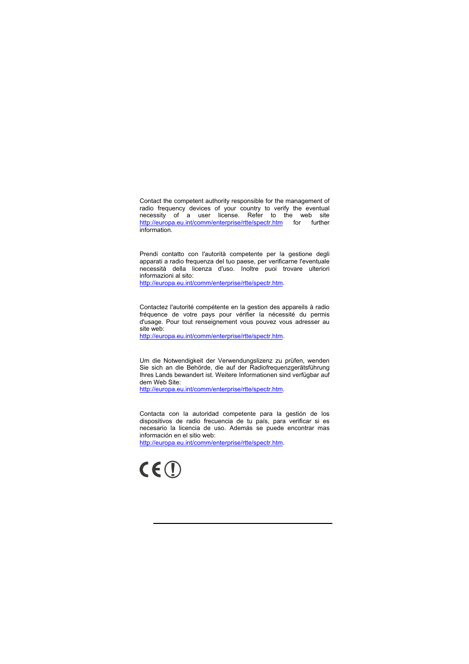 Radio compliance, Information for the user | Datalogic Scanning F734-E User Manual | Page 12 / 52