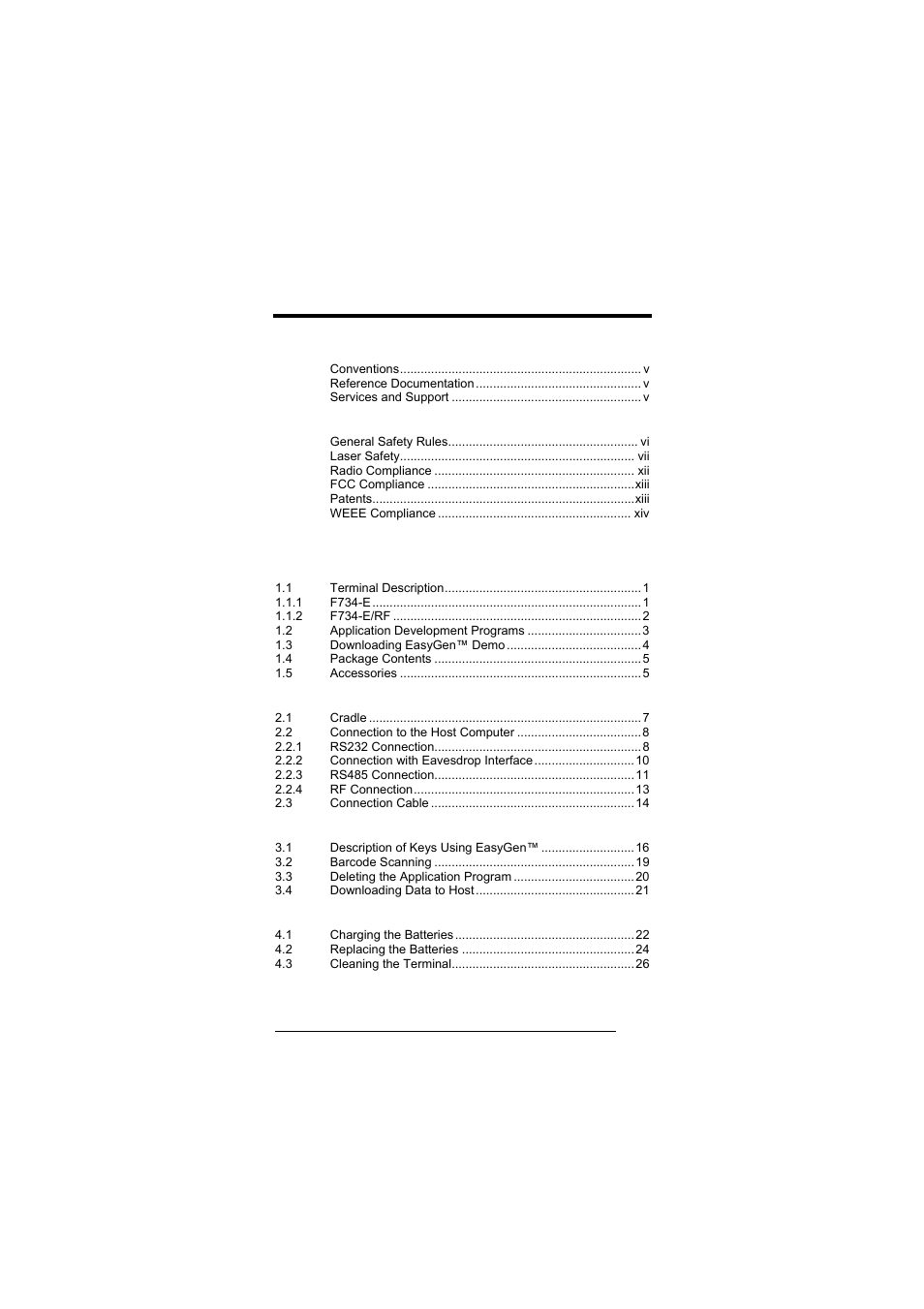 Datalogic Scanning F734-E User Manual | Page 3 / 52