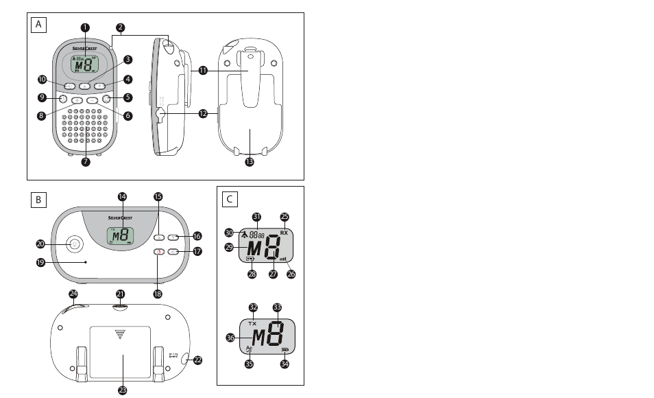 Ab c | Silvercrest BABYTALKER 1030 User Manual | Page 2 / 80