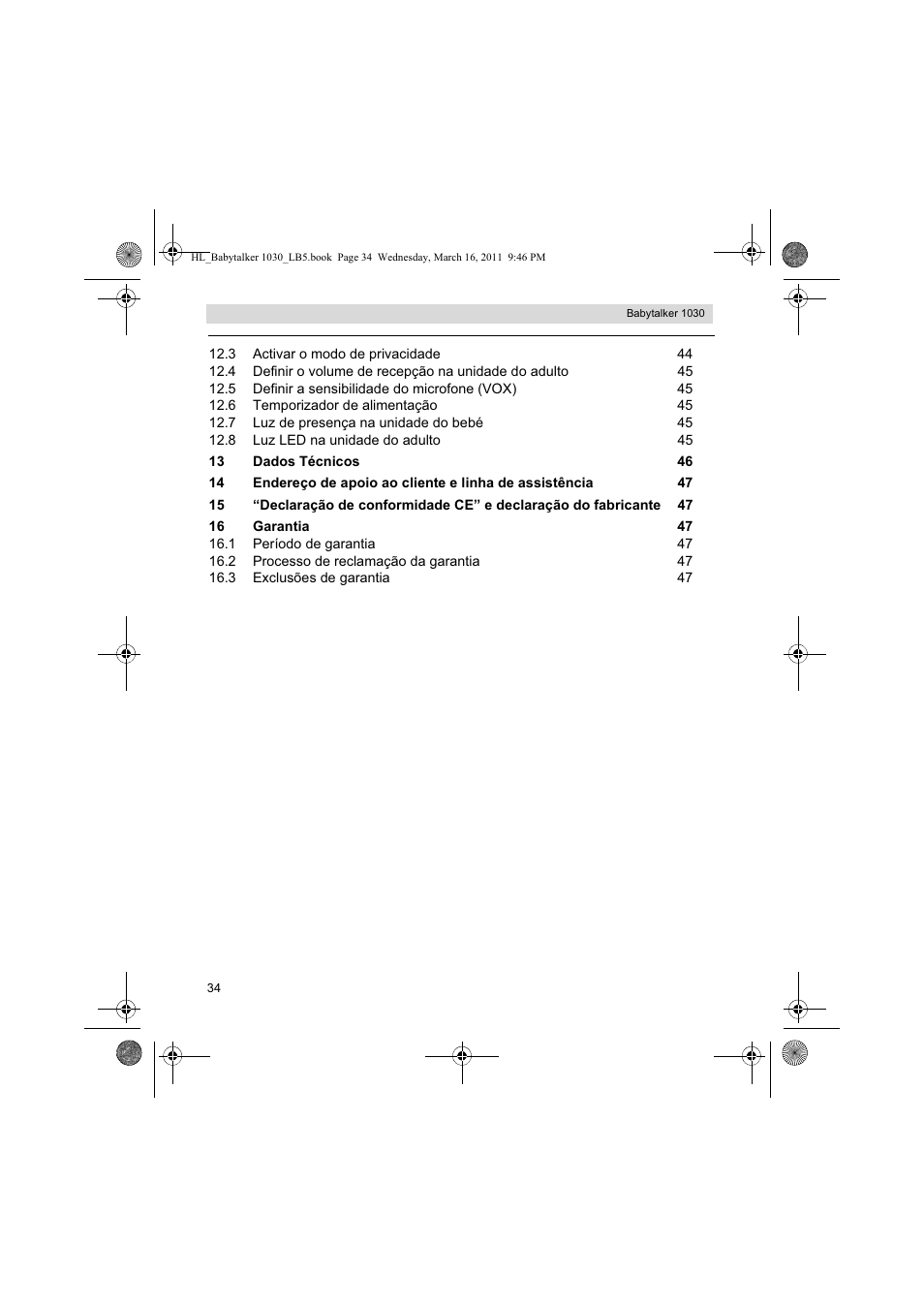 Silvercrest BABYTALKER 1030 User Manual | Page 34 / 80