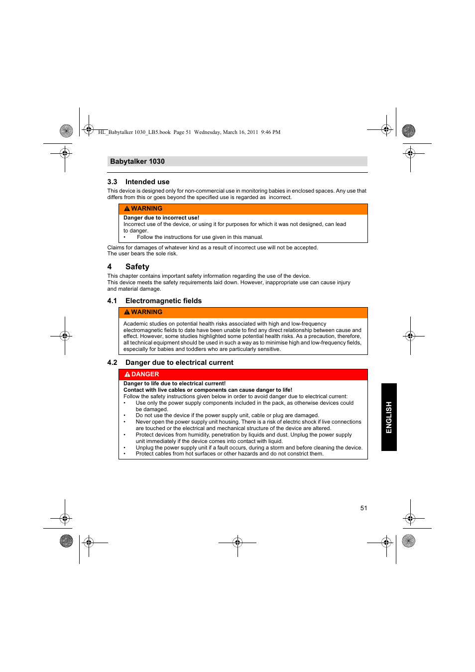 4safety | Silvercrest BABYTALKER 1030 User Manual | Page 51 / 80