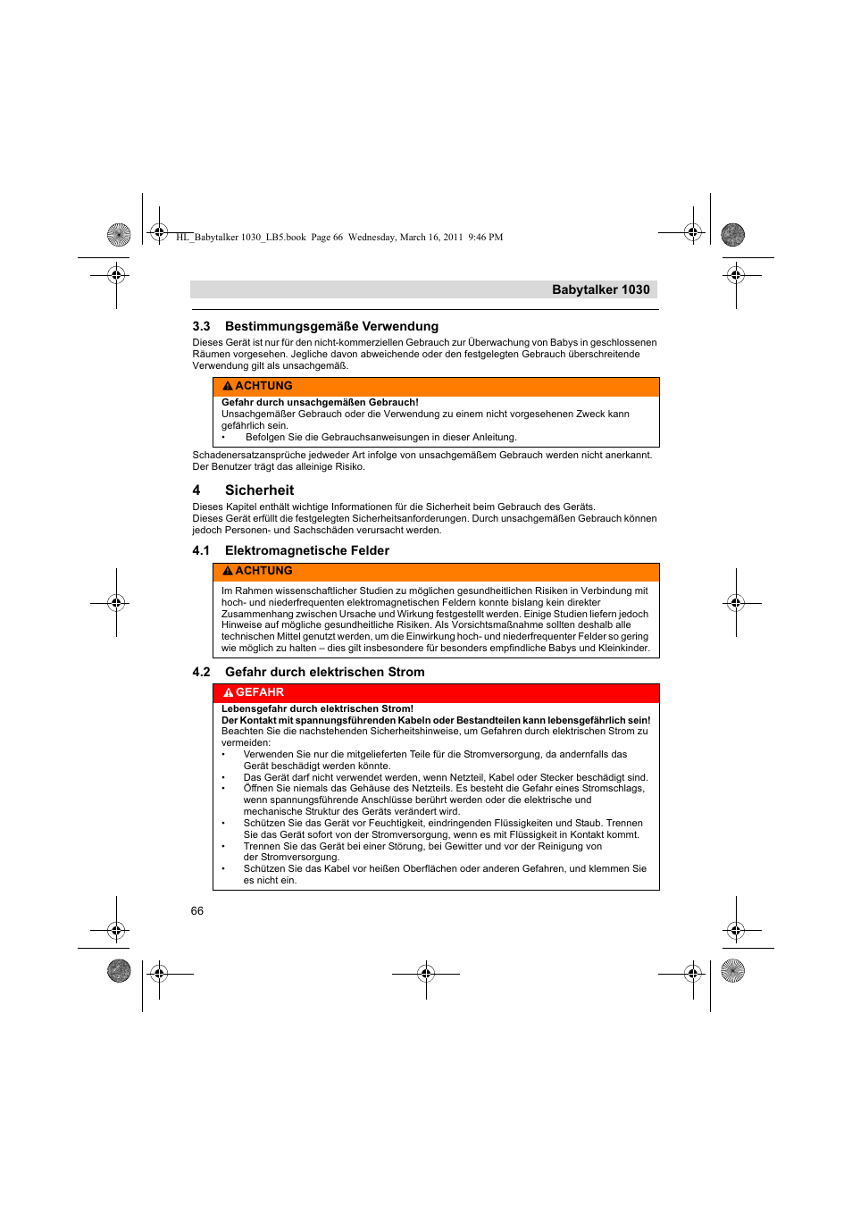 4sicherheit | Silvercrest BABYTALKER 1030 User Manual | Page 66 / 80