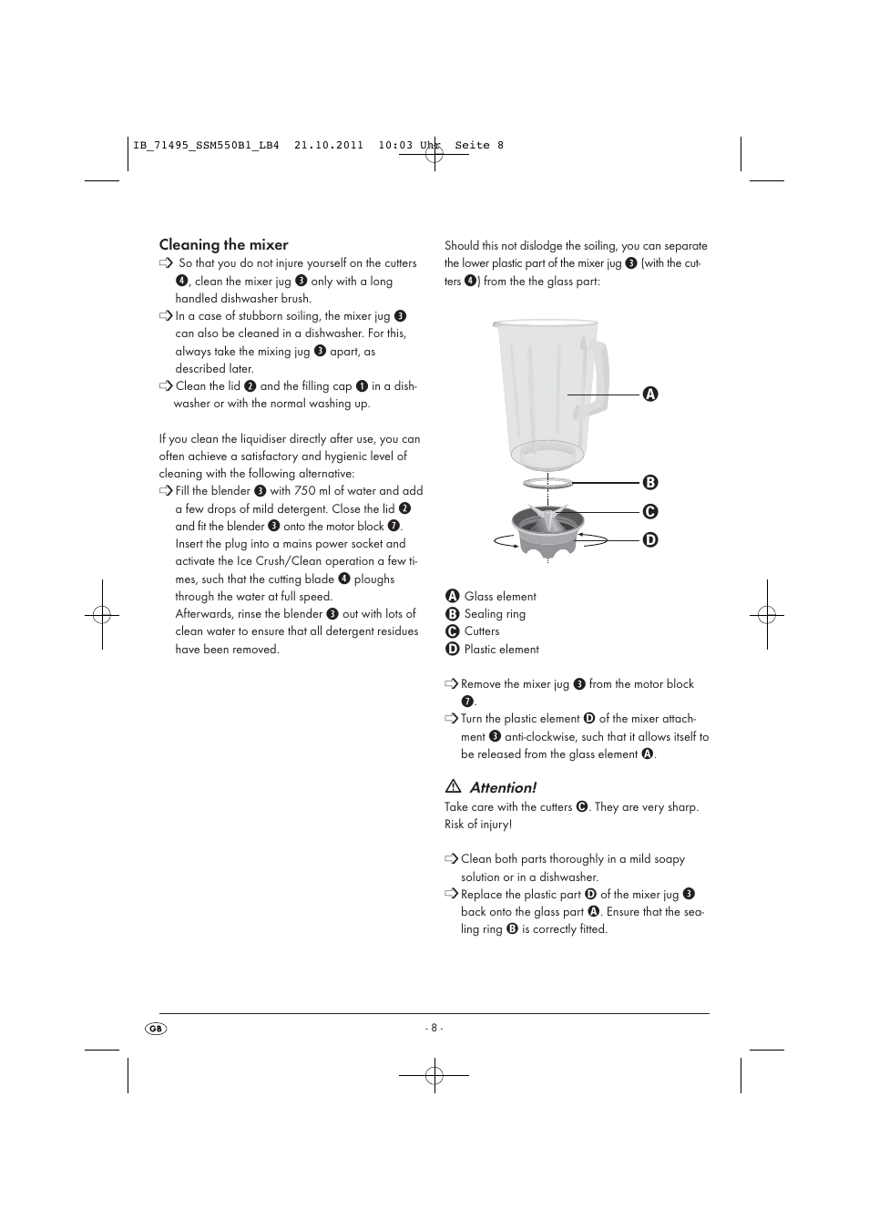 Silvercrest SSM 550 B1 User Manual | Page 10 / 72