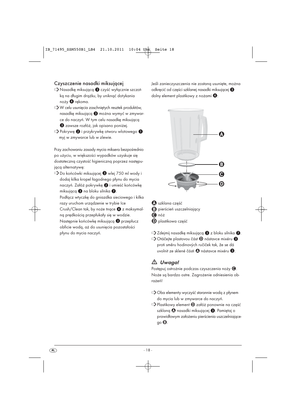 Silvercrest SSM 550 B1 User Manual | Page 20 / 72