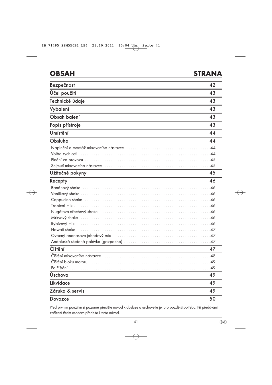 Silvercrest SSM 550 B1 User Manual | Page 43 / 72