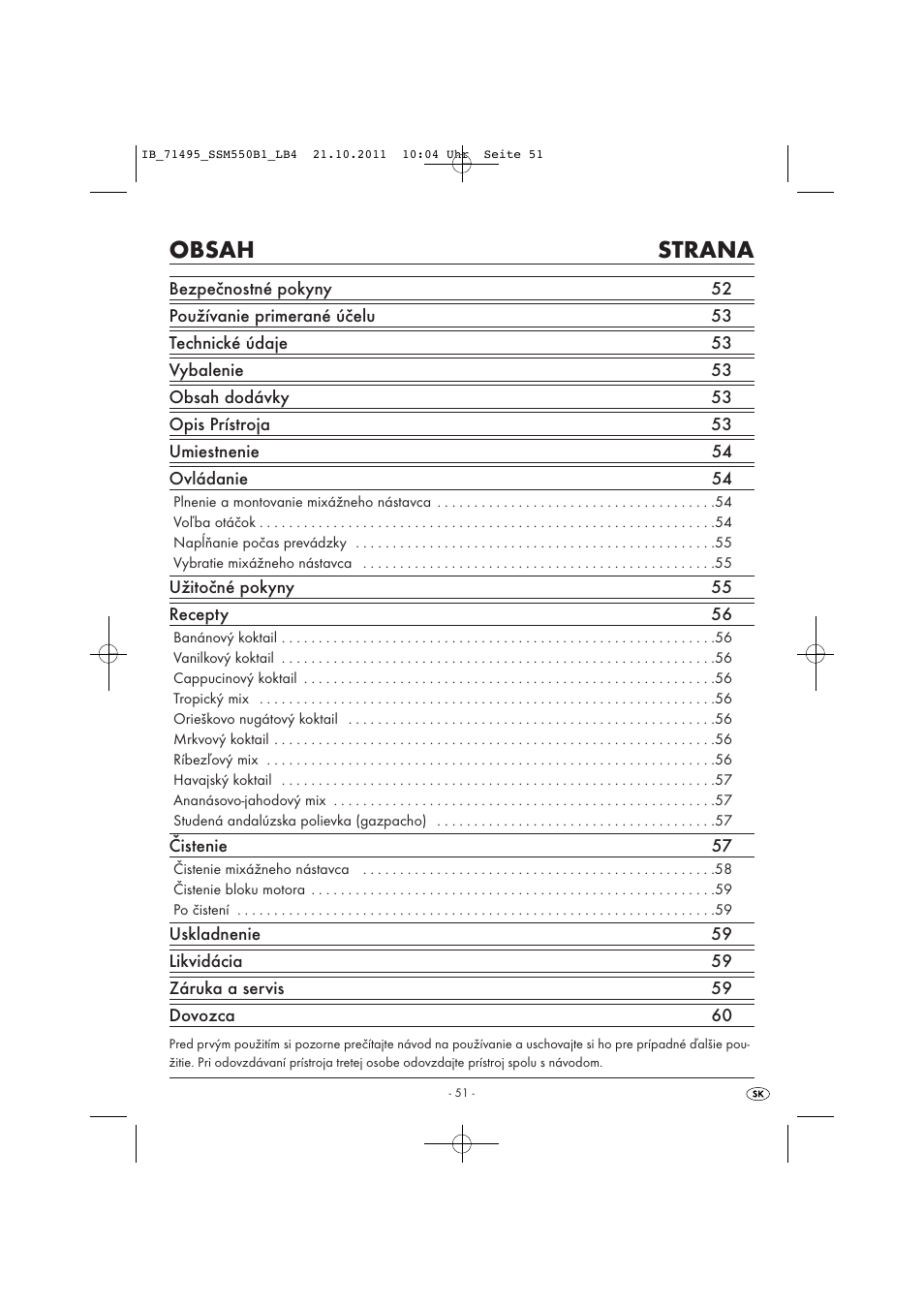 Silvercrest SSM 550 B1 User Manual | Page 53 / 72