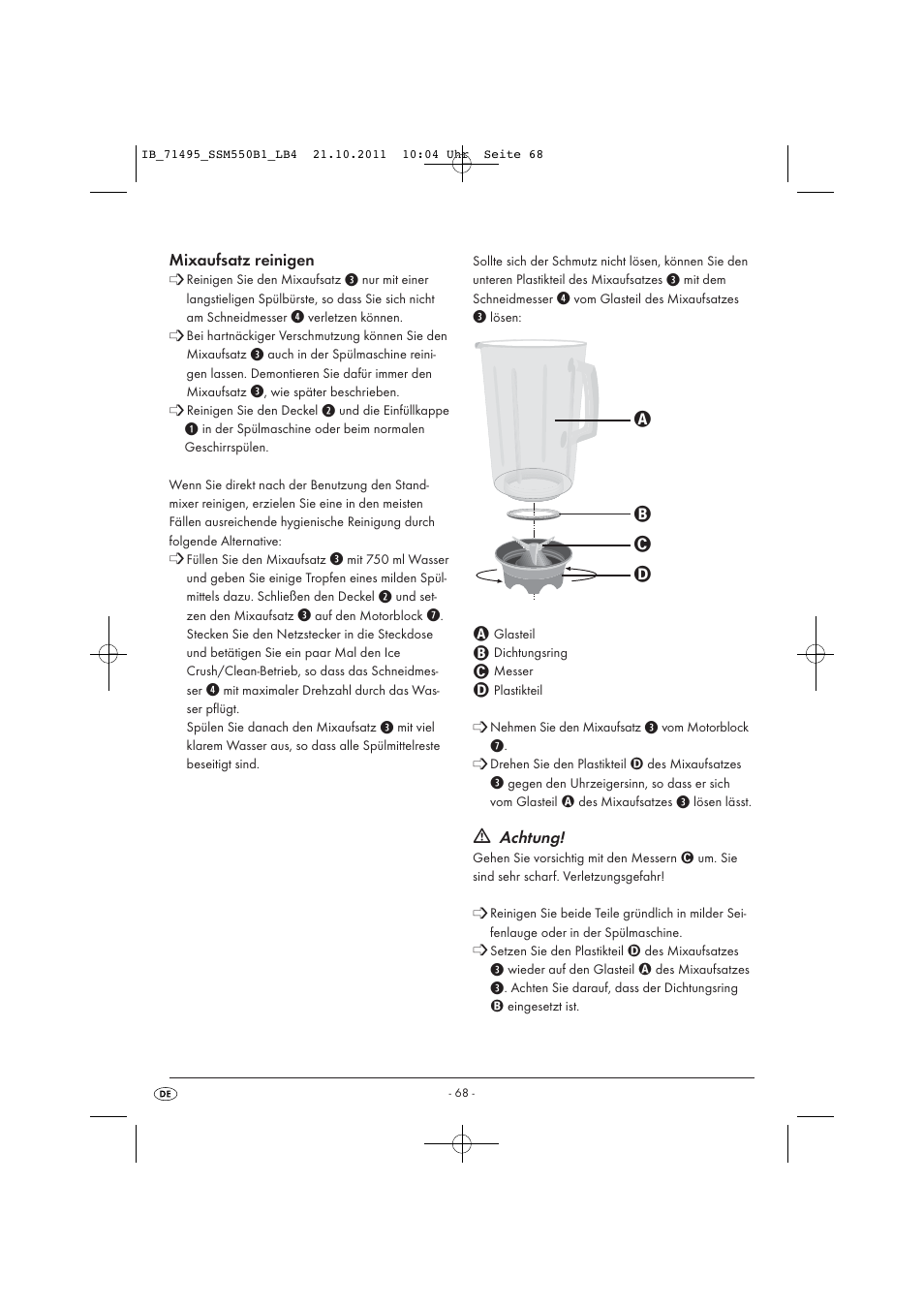 Silvercrest SSM 550 B1 User Manual | Page 70 / 72