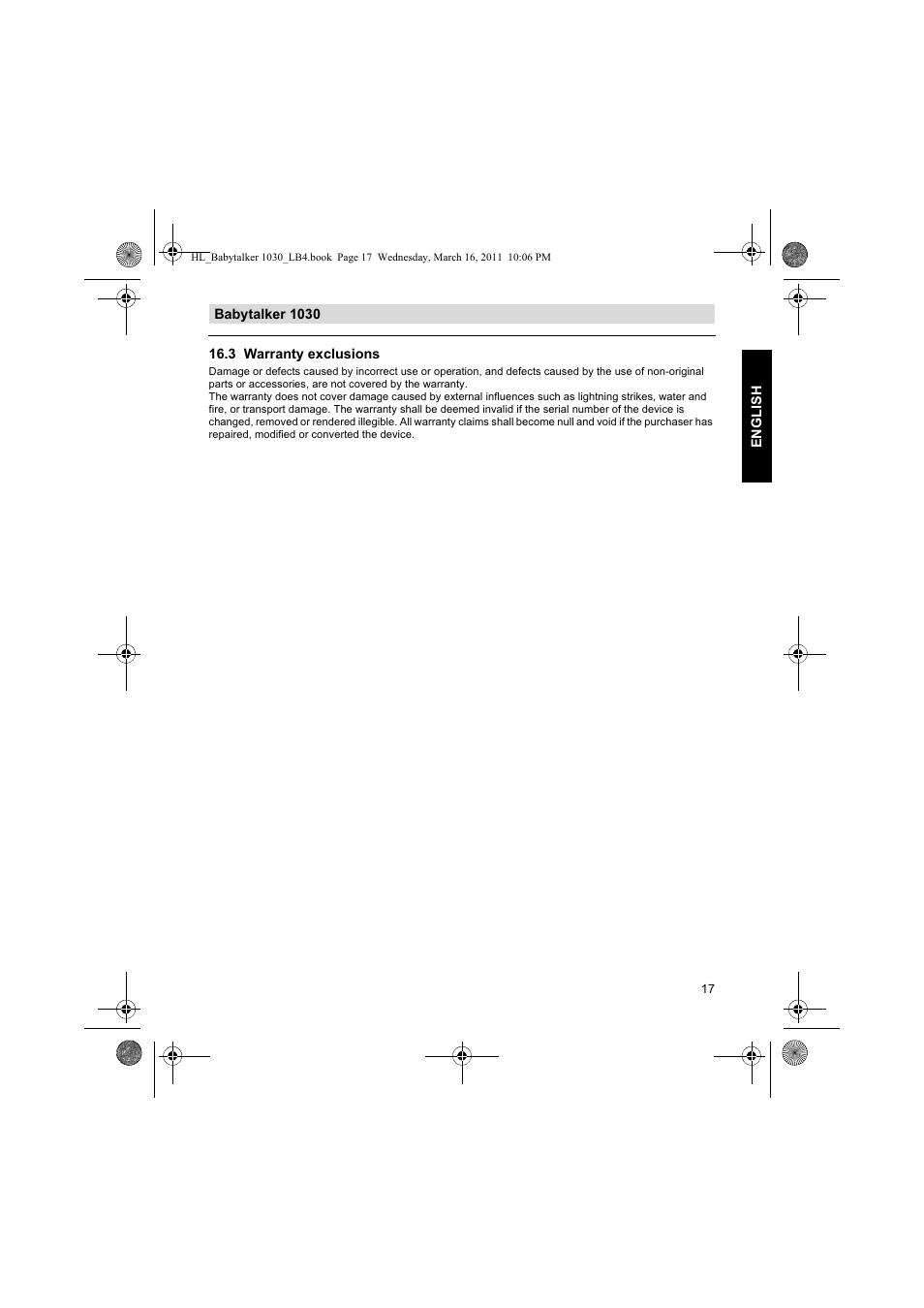 Silvercrest BABYTALKER 1030 User Manual | Page 17 / 108