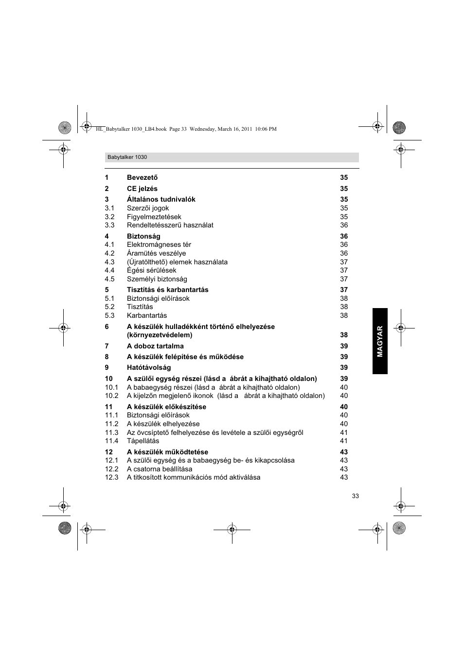 Silvercrest BABYTALKER 1030 User Manual | Page 33 / 108