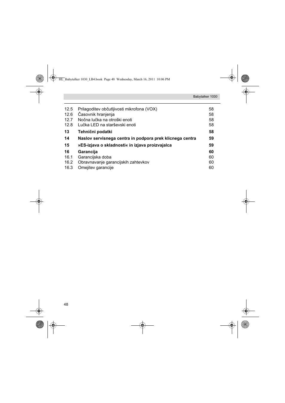 Silvercrest BABYTALKER 1030 User Manual | Page 48 / 108