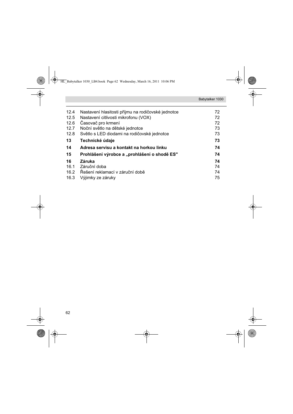 Silvercrest BABYTALKER 1030 User Manual | Page 62 / 108
