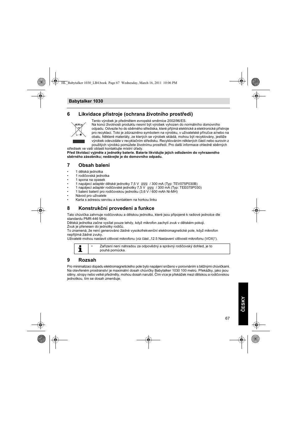Silvercrest BABYTALKER 1030 User Manual | Page 67 / 108