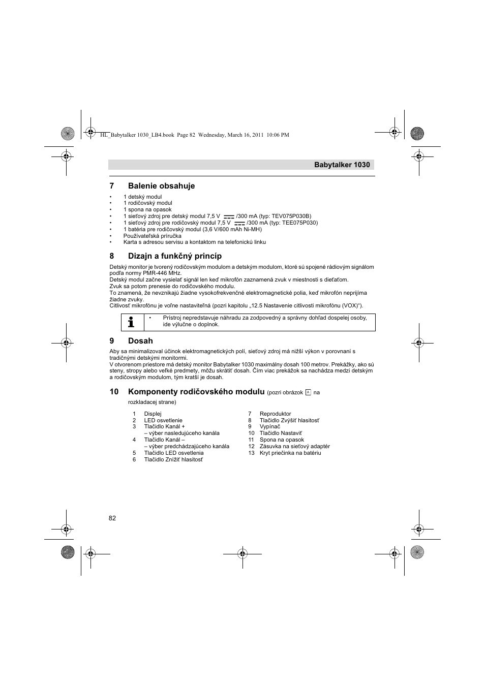 Silvercrest BABYTALKER 1030 User Manual | Page 82 / 108