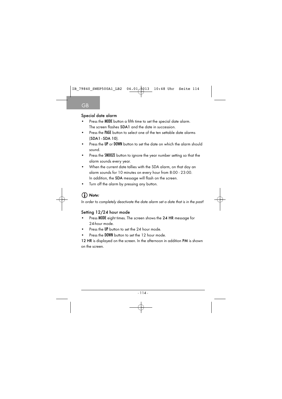 Silvercrest SWEP 500 A1 User Manual | Page 117 / 131