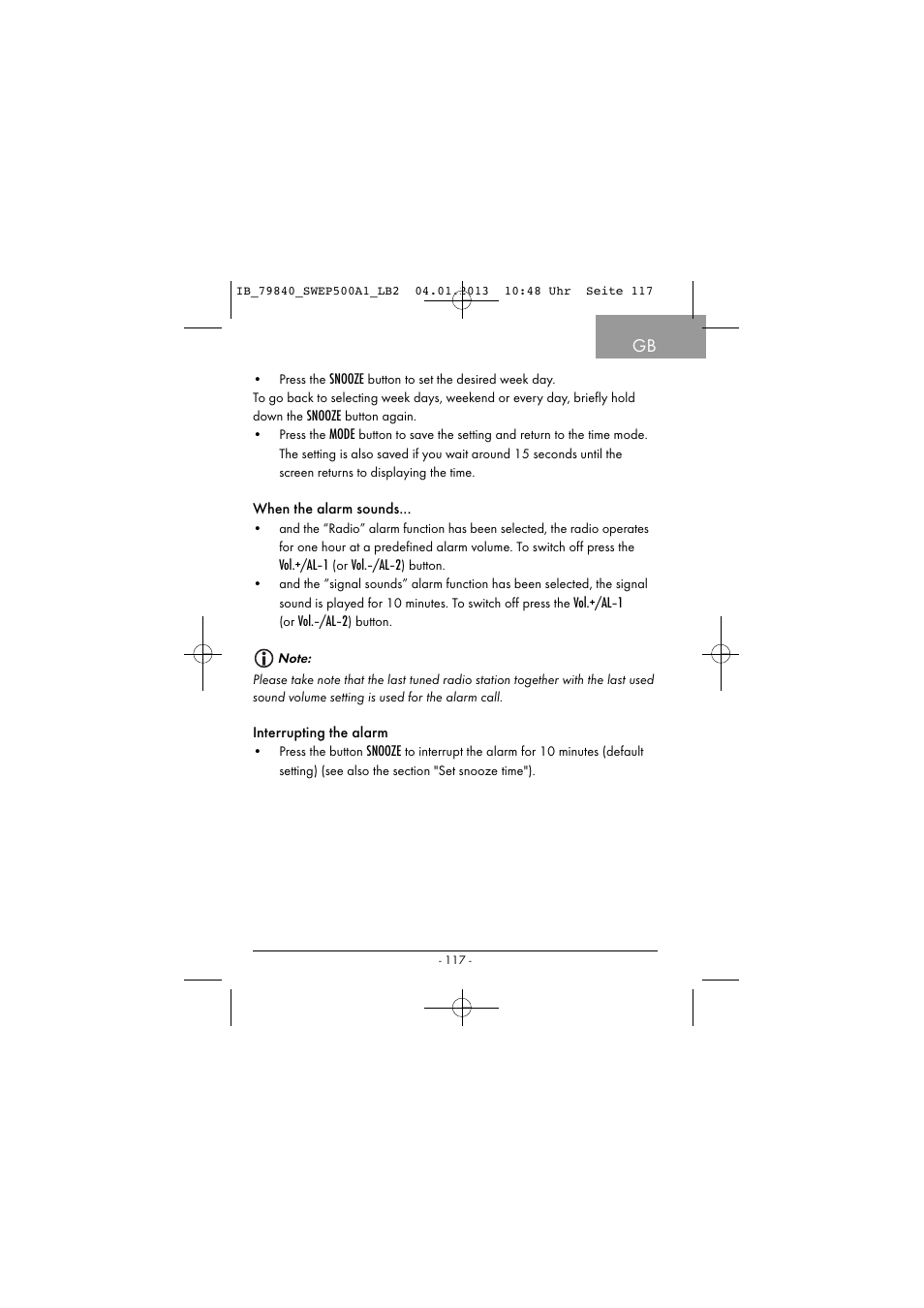 Silvercrest SWEP 500 A1 User Manual | Page 120 / 131