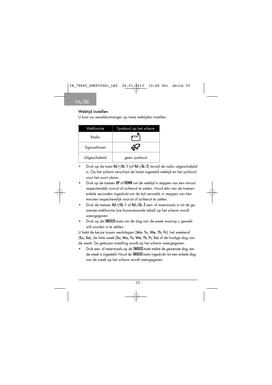 Nl/be | Silvercrest SWEP 500 A1 User Manual | Page 55 / 131