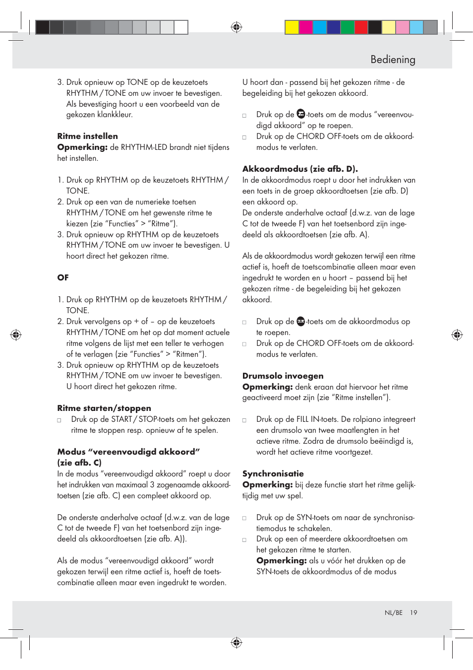 Bediening | Silvercrest Z30258-BS User Manual | Page 19 / 36