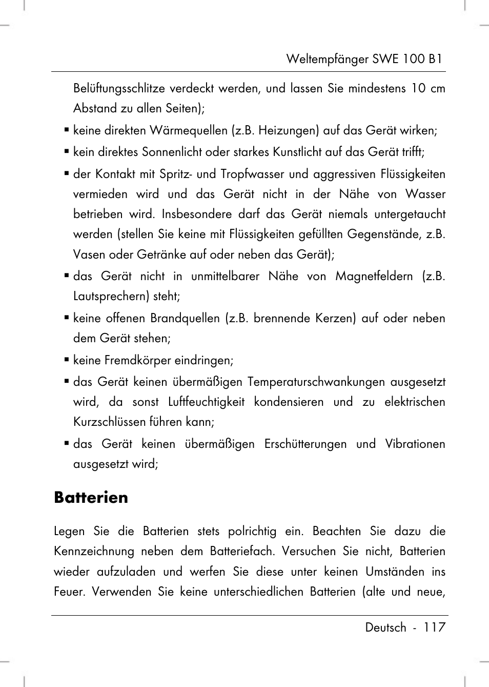 Batterien | Silvercrest SWE 100 B1 User Manual | Page 119 / 140