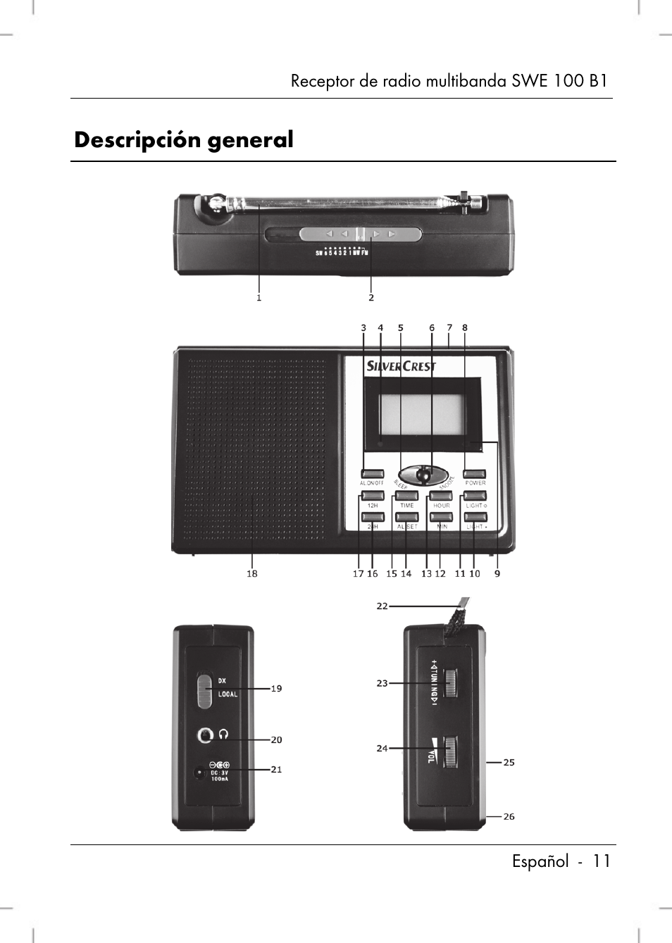 Descripción general | Silvercrest SWE 100 B1 User Manual | Page 13 / 140