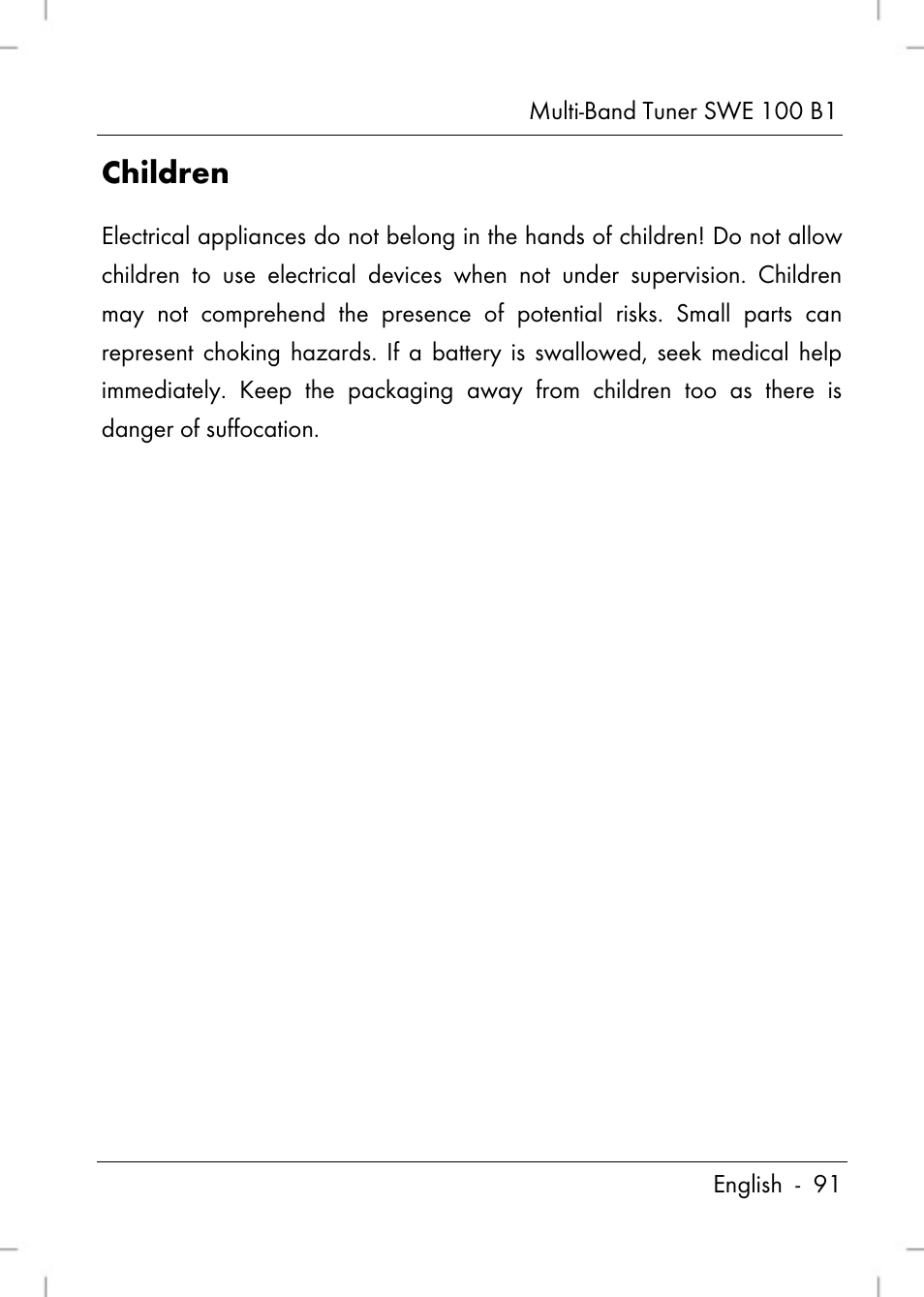 Children | Silvercrest SWE 100 B1 User Manual | Page 93 / 140