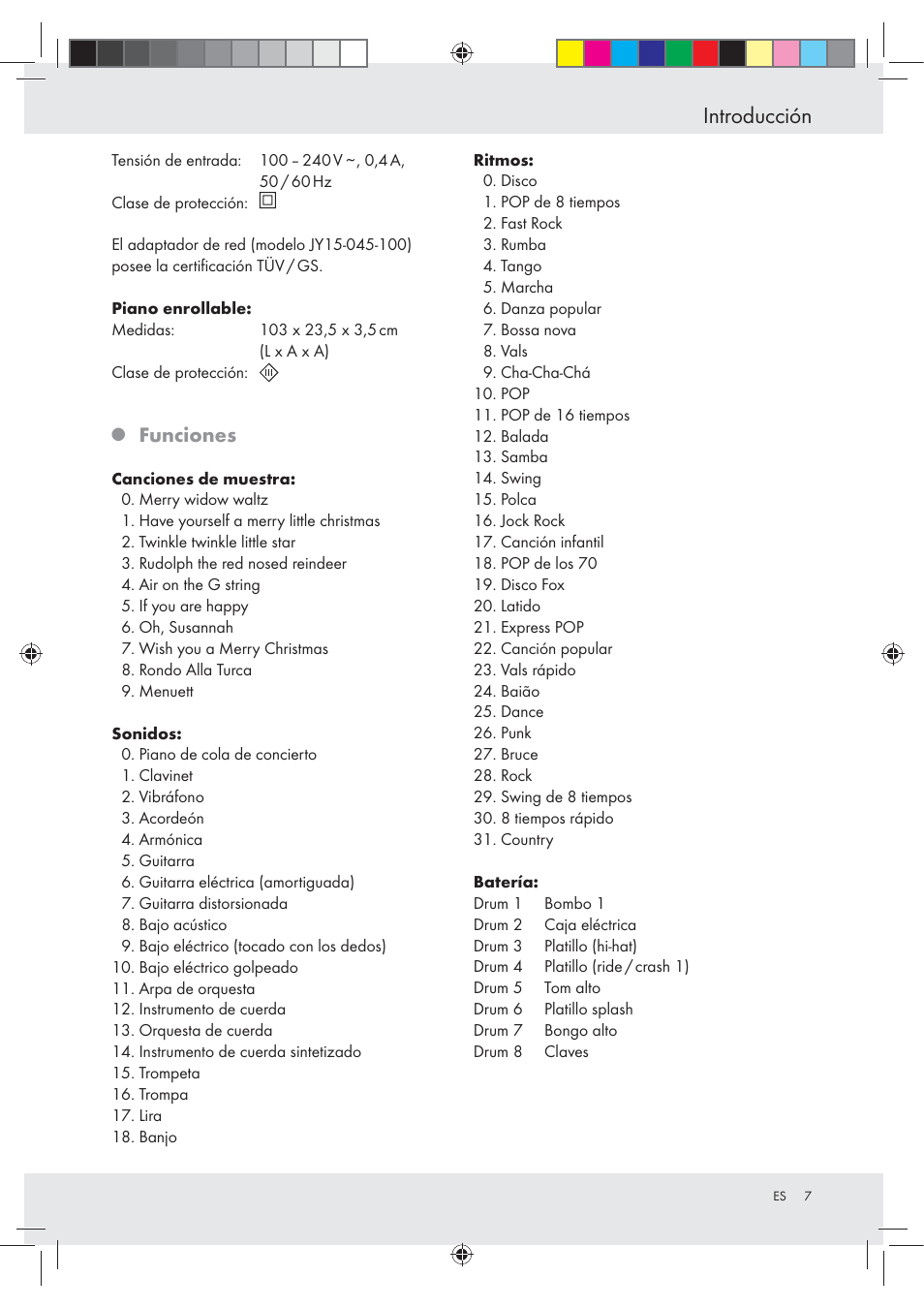 Introducción, Funciones | Silvercrest Z30258-BS User Manual | Page 7 / 55