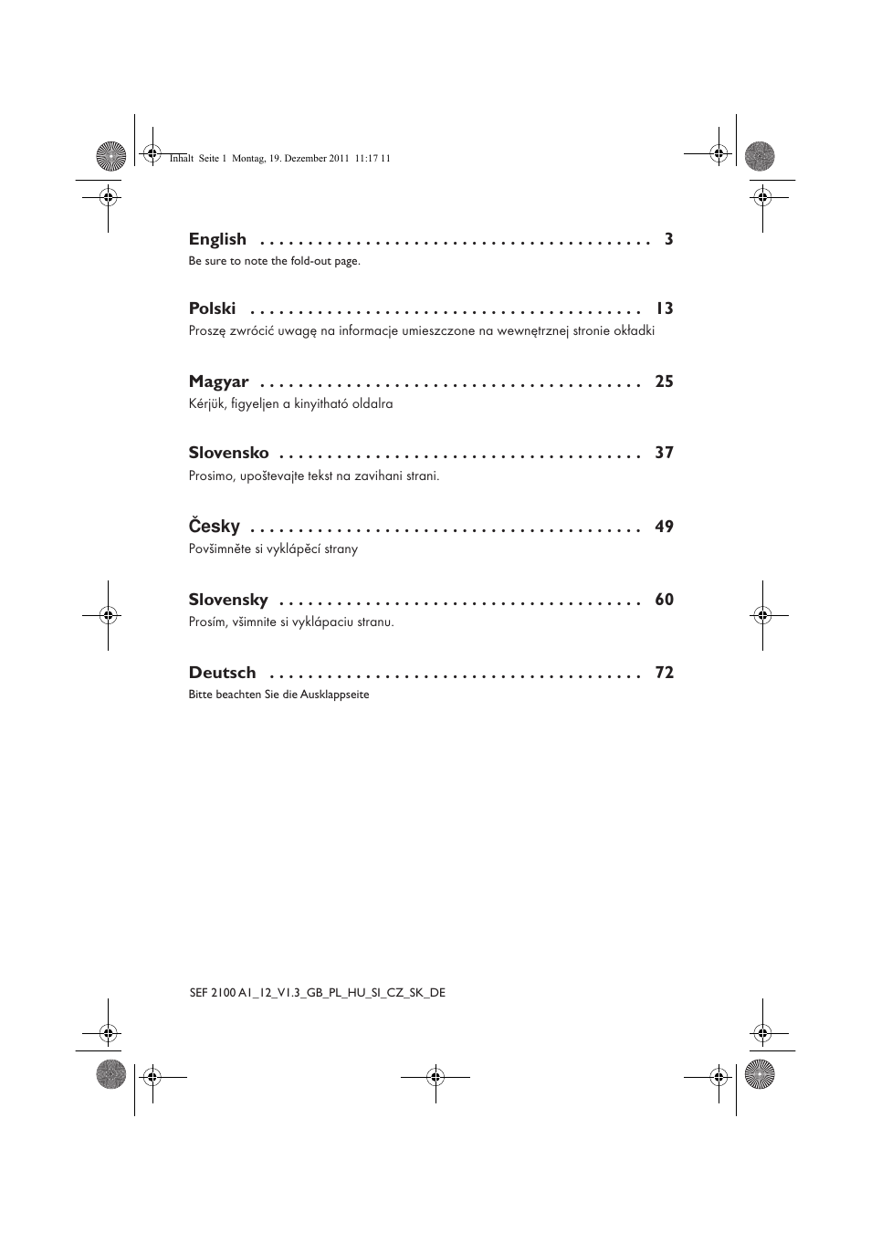 Silvercrest SEF 2100 A1 User Manual | Page 2 / 86