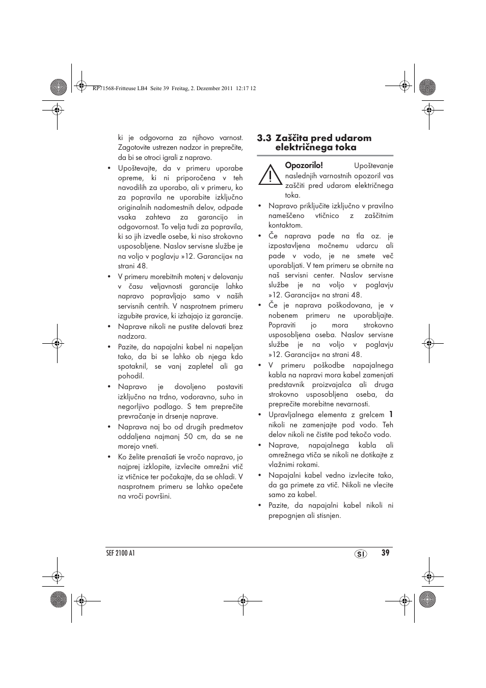 Silvercrest SEF 2100 A1 User Manual | Page 41 / 86