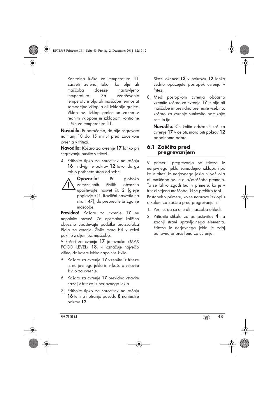 Silvercrest SEF 2100 A1 User Manual | Page 45 / 86