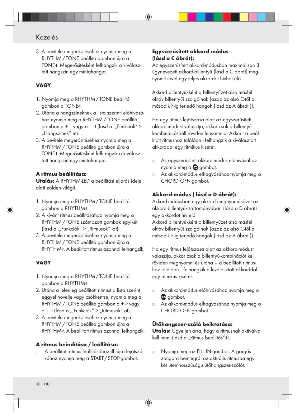Kezelés | Silvercrest Z30258-BS User Manual | Page 10 / 45