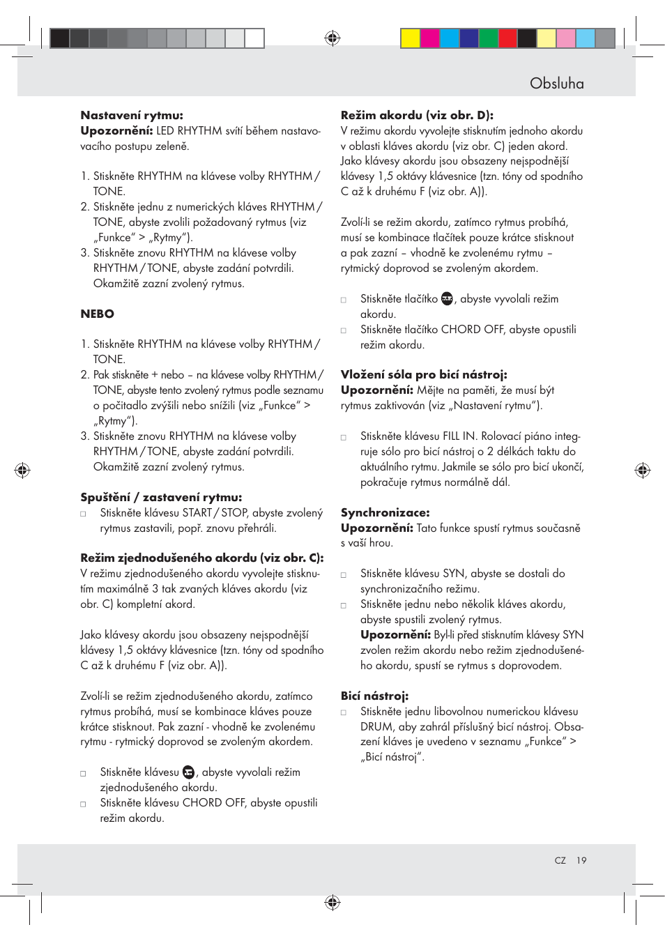 Obsluha | Silvercrest Z30258-BS User Manual | Page 19 / 45