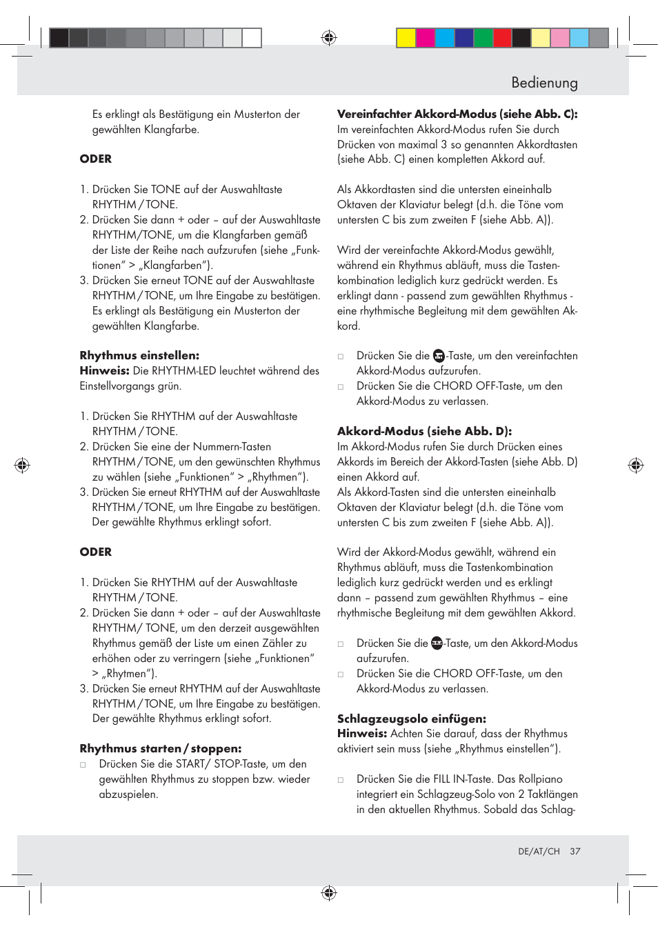 Bedienung | Silvercrest Z30258-BS User Manual | Page 37 / 45