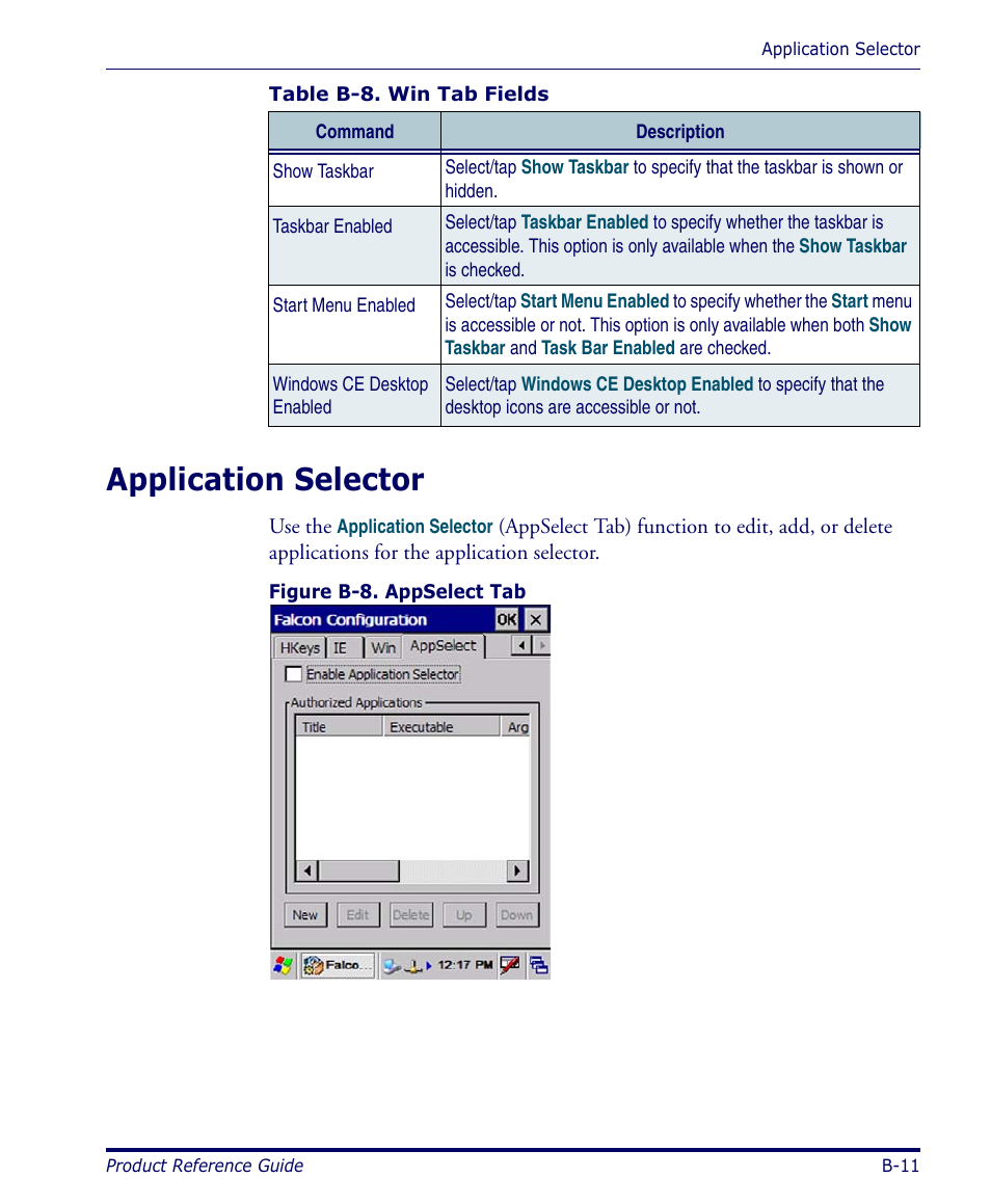 Application selector | Datalogic Scanning 4420 User Manual | Page 111 / 240