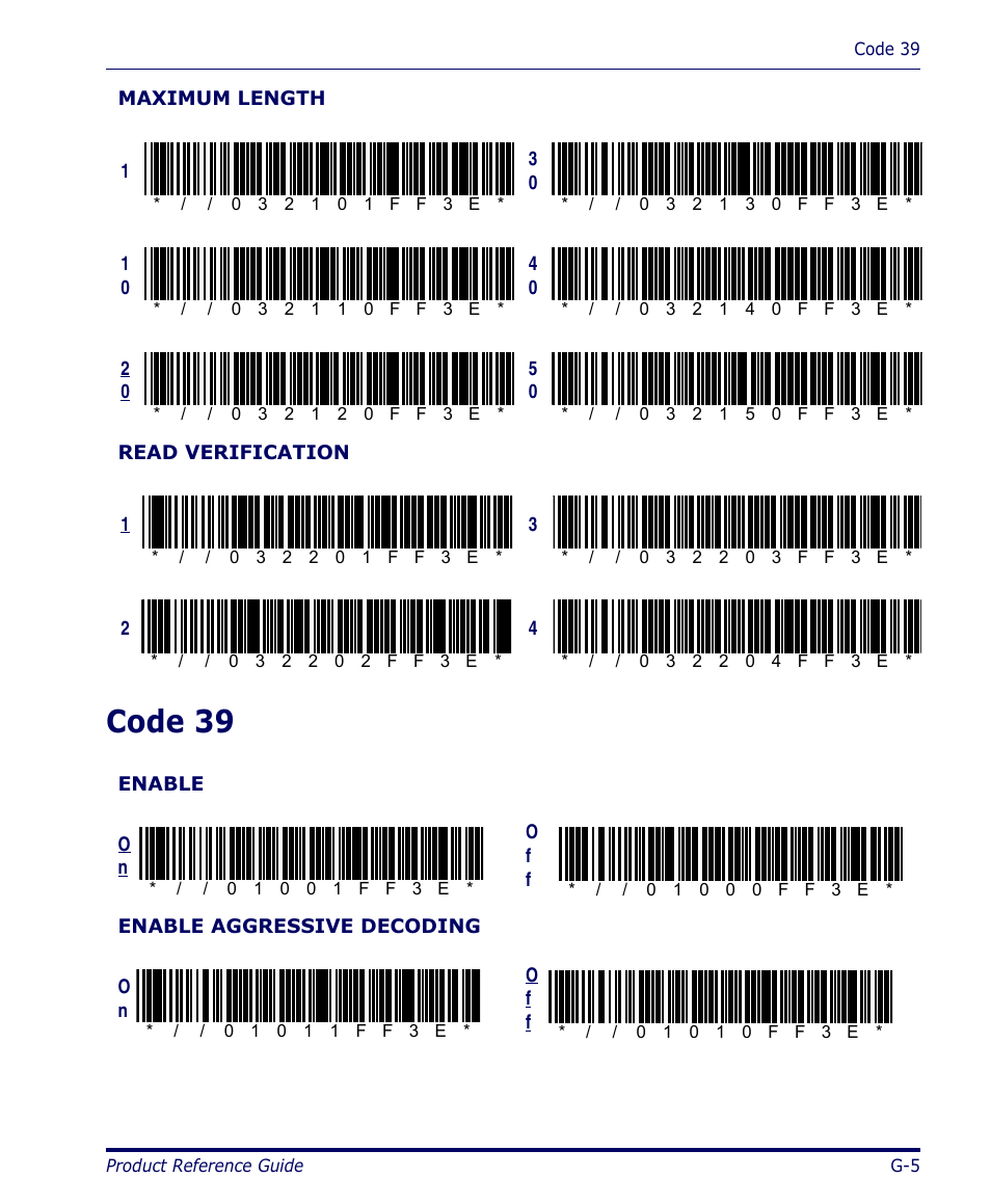 Code 39 | Datalogic Scanning 4420 User Manual | Page 177 / 240