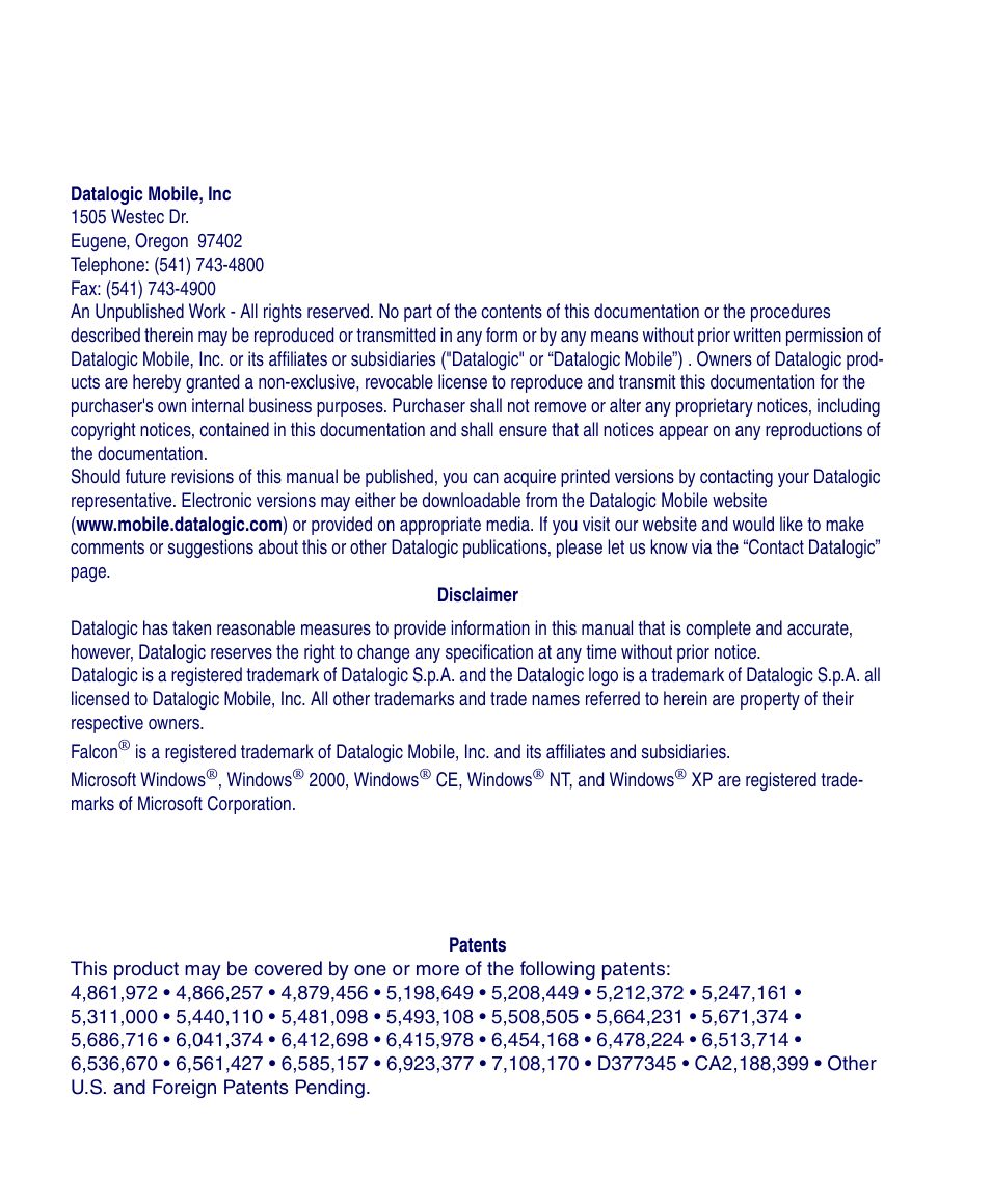 Datalogic Scanning 4420 User Manual | Page 2 / 240