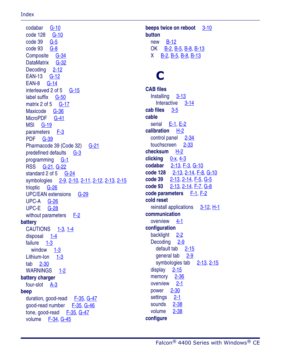 Datalogic Scanning 4420 User Manual | Page 230 / 240