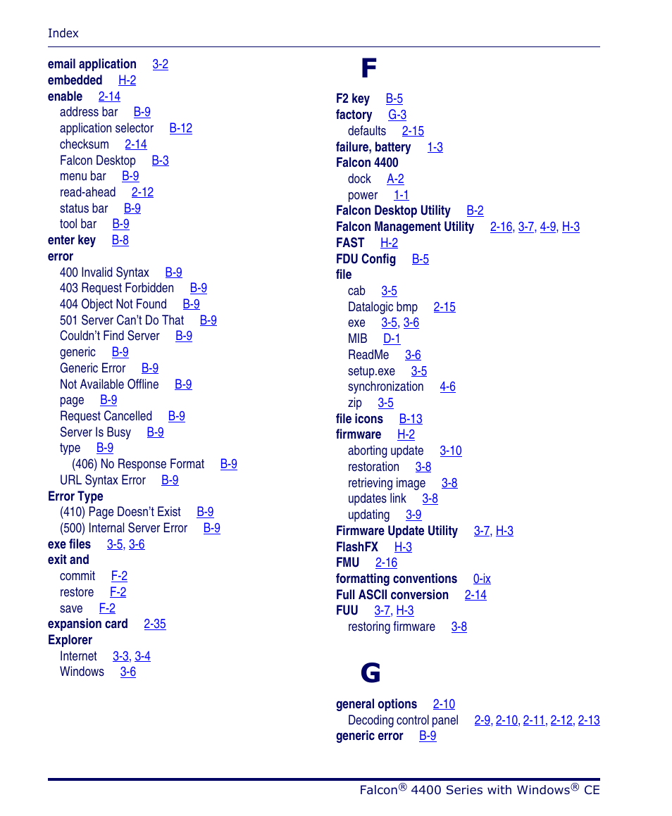 Datalogic Scanning 4420 User Manual | Page 232 / 240