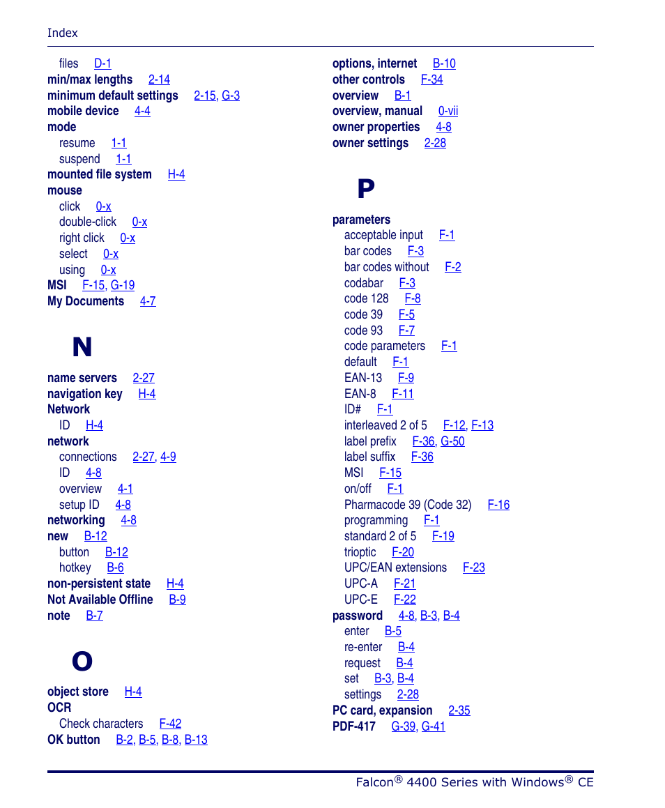Datalogic Scanning 4420 User Manual | Page 234 / 240