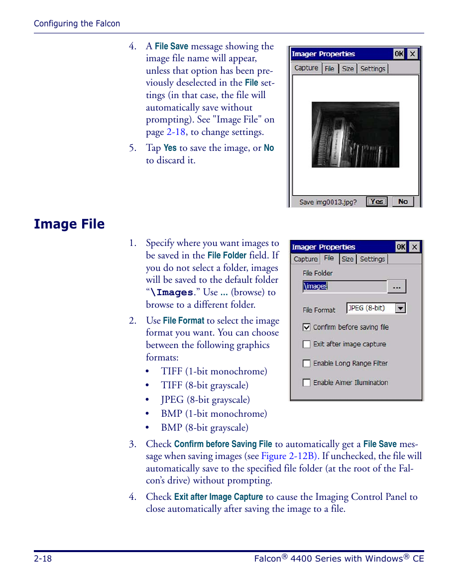 Image file, Image file -18 | Datalogic Scanning 4420 User Manual | Page 34 / 240