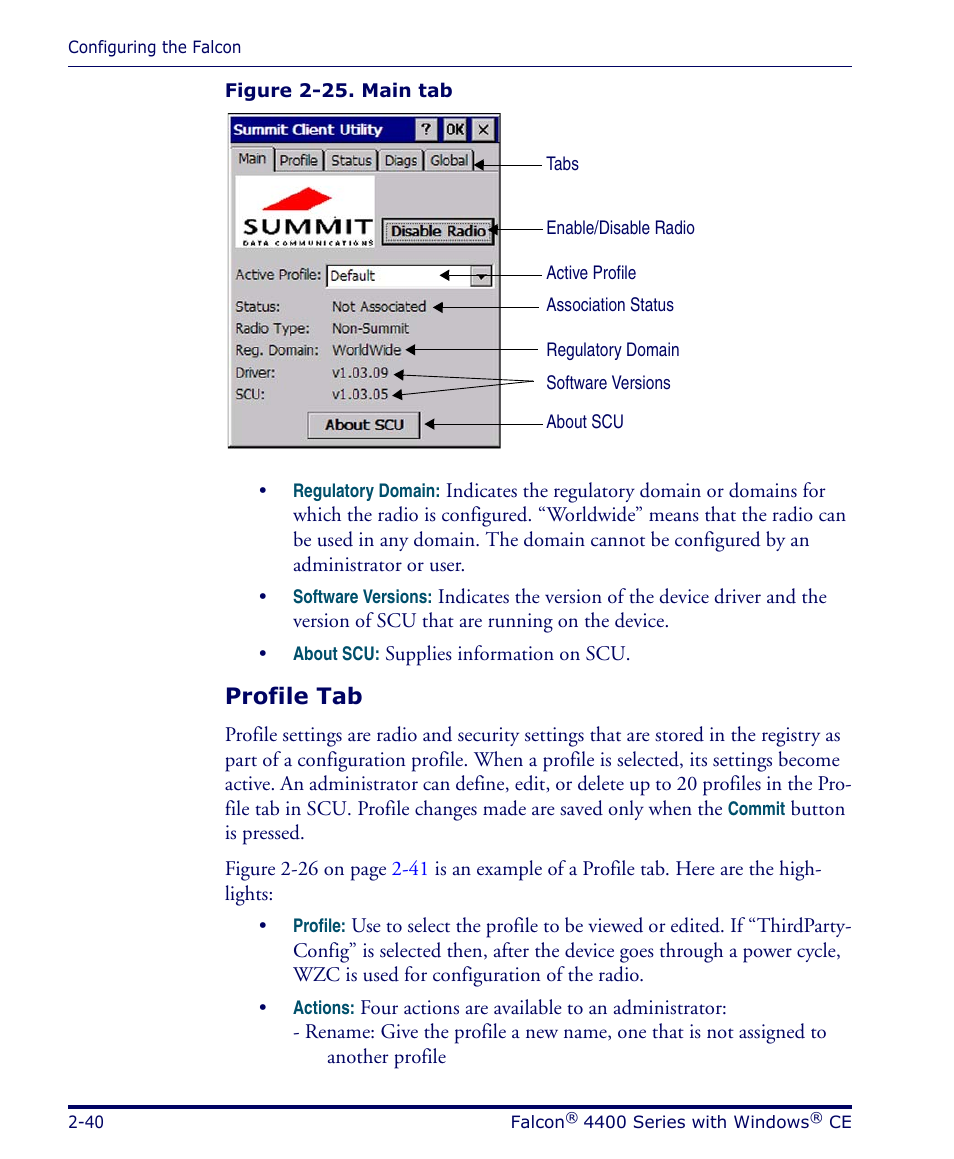Profile tab | Datalogic Scanning 4420 User Manual | Page 56 / 240