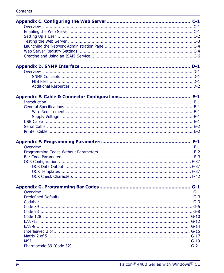 Datalogic Scanning 4420 User Manual | Page 6 / 240