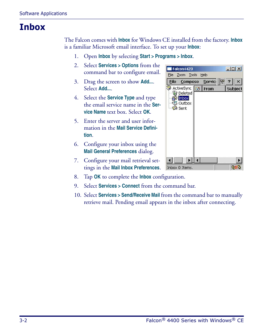 Inbox, Inbox -2 | Datalogic Scanning 4420 User Manual | Page 62 / 240