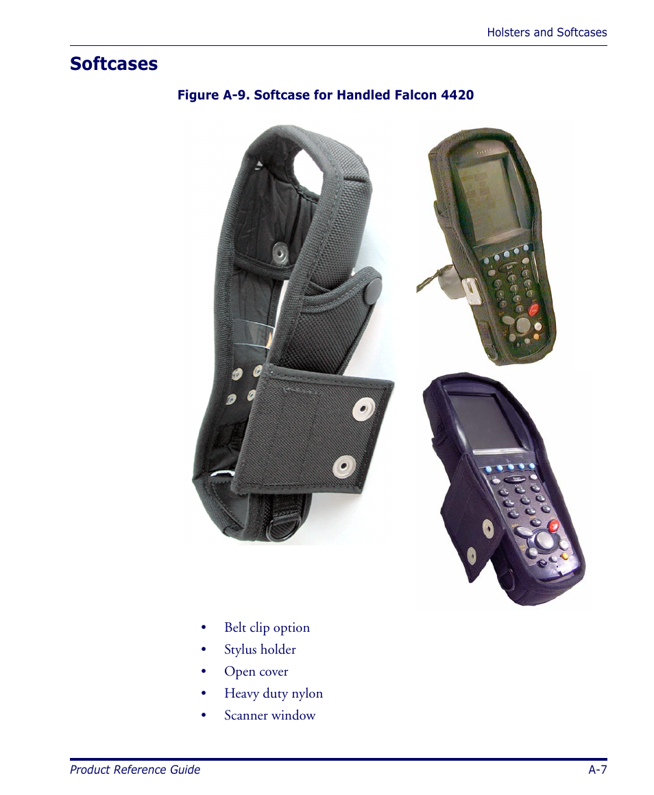 Softcases | Datalogic Scanning 4420 User Manual | Page 95 / 240