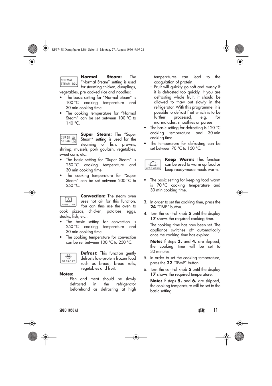 Silvercrest SDBO 1850 A1 User Manual | Page 13 / 30