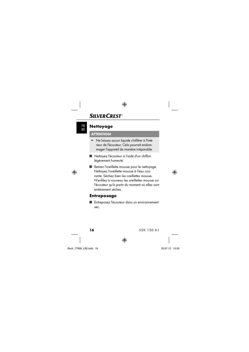 Nettoyage, Entreposage | Silvercrest SSK 120 A1 User Manual | Page 18 / 89