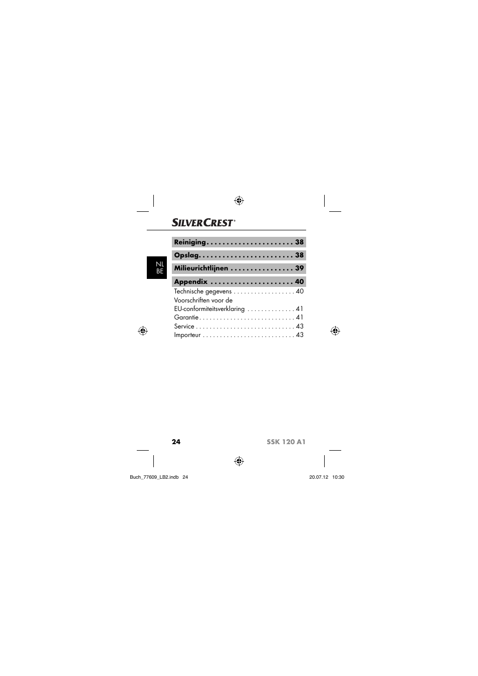 Silvercrest SSK 120 A1 User Manual | Page 26 / 89