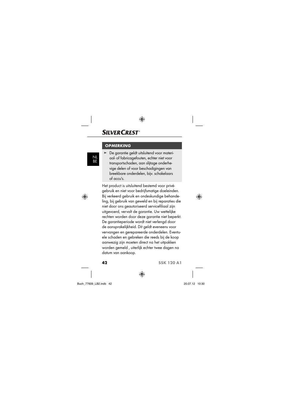 Silvercrest SSK 120 A1 User Manual | Page 44 / 89