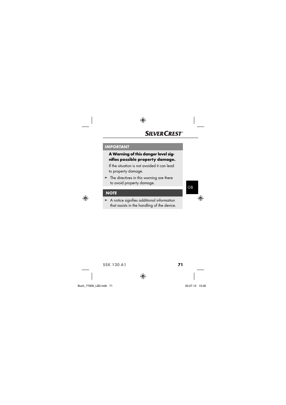 Silvercrest SSK 120 A1 User Manual | Page 73 / 89