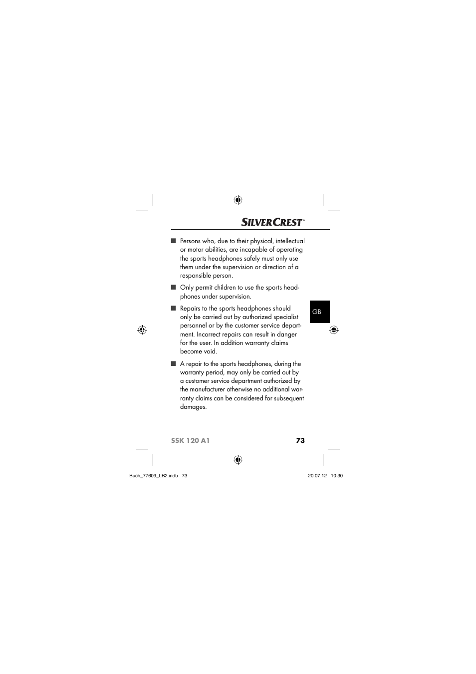 Silvercrest SSK 120 A1 User Manual | Page 75 / 89